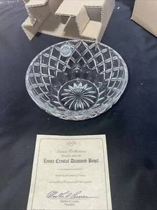 Lenox Full Lead Crystal Bowl Diamond Pattern 5" New with Tag No Box - Picture 1 of 1