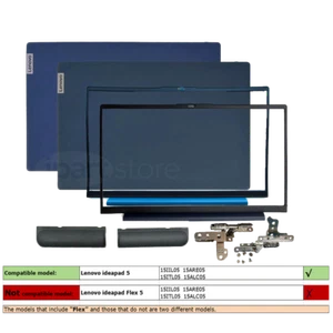 New For Lenovo ideapad 5 15IIL05 15ARE05 15ITL05 LCD Back Cover/Bezel/Hinges US - Afbeelding 1 van 32