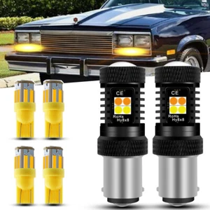 4x Para 82-87 El Camino Malibu Caballero Luz Marcadora Lateral + Bombillas Señal de Giro - Imagen 1 de 10