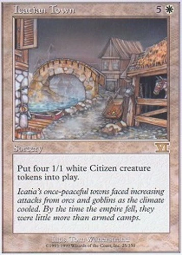 Icatian Town ~ Heavily Played 6th Edition Sixth MTG Magic UltimateMTG White Card - Image 1 of 1