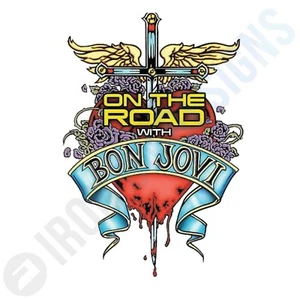 BON JOVI ON THE ROAD - IRON ON TSHIRT TRANSFERS - A6 A5 A4 - Picture 1 of 5