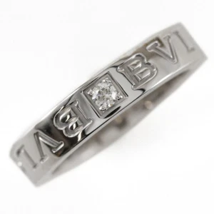 BVLGARI Bvlgari Bvlgari Ring Double logo 1P diamond K18 white gold/diamond... - Picture 1 of 7