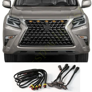 Fit For Lexus GX460 2020-2021 Grille LED Amber Light Raptor Style Grill Cover 5P - Picture 1 of 2