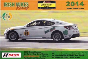 Postal Irish Mike's Racing Hyundai Genesis ST ST VIR IMSA CTSC 2014 - Imagen 1 de 1
