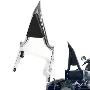 Chrome Sissy Bar, Detachable Passenger Backrest Rear Pad Compatible for Harle... - Picture 1 of 7