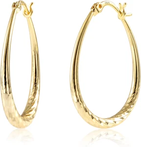 Aretes Argollas En Oro 14K Pendientes Joyería Fina De Moda Regalos Para Mujer USA - Bild 1 von 12