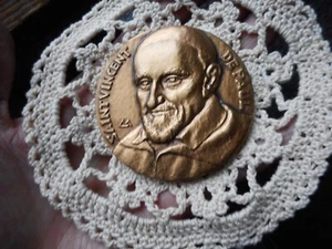 ST VINCENT DE PAUL & FREDERIC OZANAM BRONZE MEDAL/ MULLER/ 2 1/4"/ 5 oz - Picture 1 of 2