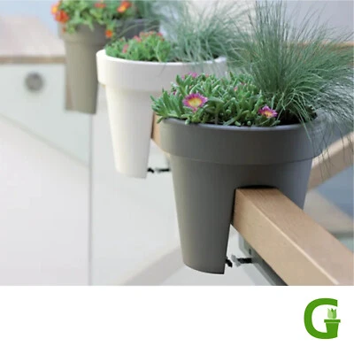 Fresh Flower Balcony 25 cm Geländer-Blumentopf Balkonkasten Blumenkasten Bridge - Bild 1 von 4