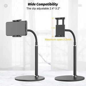 Einstellbar Drehung Handy Telefonhalter schwarz Handyhalterung Tisch Kickstand - Bild 1 von 10