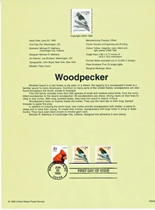 1999 USPS Souvenir 2¢  WOODPECKER COIL #9920A w/Watermark Archival - Picture 1 of 1