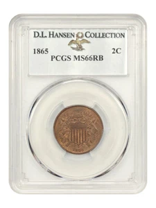 1865 2c PCGS MS66RB ex: D.L. Hansen - Picture 1 of 4