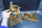 Pair of Vintage Solid Bronze Griffin Wall Sconces - 13 1/2" (CU392) chalice co.