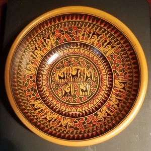Turkish Pottery Footed Bowl Antelope Gazelle Hand Painted Mustafa Yurtyapan - Picture 1 of 5