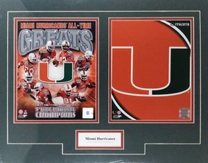 Miami Hurricanes Custom Made & Matted 16x20 5-Time National Champs Tribute 2013 - Picture 1 of 7