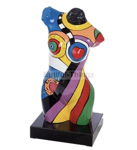 Extraordinaria ENORME 54 Escultura Torso Busto Dama Estudio Abstracto Italiano Resina - Imagen 1 de 1
