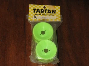 Tartan Vintage 1/10 RC Yokomo 4WD YZ10 870C Rear Fluoro Green Wheels Rims YZ-10 - Picture 1 of 1