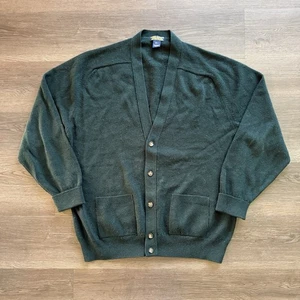 Vintage Brooks Brothers Lambswool Cardigan Pullover L grün England Herren 70er 80er - Bild 1 von 7