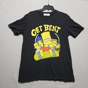Vintage The Simpsons Shirt Get Bent Graphic Tee 2001 Erwachsene Größe M Distressed Grunge - Bild 1 von 19