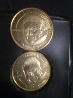 2 枚巴里·桑德斯硬币 Pinnacle 1997 年完好收藏 QB Club 限量版  — 第 1/2 张图片