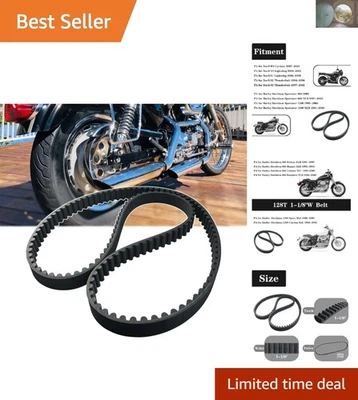Durable 128T Rear Drive Belt for Harley Sportster 883 1200 & Buell 1991-2003 — 第 1/4 张图片