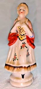 Figura Dama Vintage Cerámica 1947-1952 4" Alto Japón Ocupado - Imagen 1 de 8