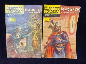 Vtg Classics Illustrated Hamlet & Macbeth Comics William Shakespeare 99 & 128 - Picture 1 of 12