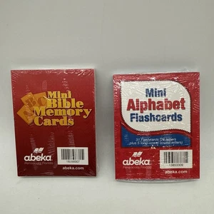 Abeka Mini Alphabet Flashcards & Mini ABC Bible Memory Cards K4, K5 1stGrade NEW - Picture 1 of 5