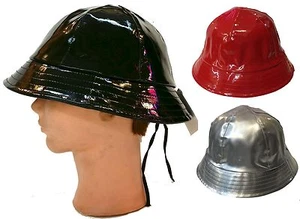 Ladies Girls Rain Resistant Bell Bucket Foldable Travel Cap Hat-Blk Silver Red - Bild 1 von 7