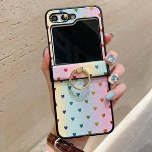 Cute Phone Case Cover Luxury Bling Ring Chain For Samsung Galaxy Z Flip 6 5 4 3 - Picture 1 of 21