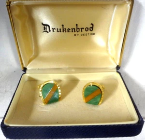CLASSIC MCM HORSESHOE CUFFLINKS by DESTINO for DRUKENBROD - MINT in ORIGINAL BOX - Picture 1 of 9