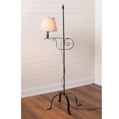Wrought Iron Adjustable Floor Lamp with Shade - Image 1 of 2