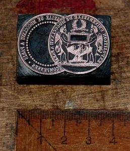 MEDAILLE Weltausstellung Paris Galvano Druckstock Druck Exposition universelle - Bild 1 von 1