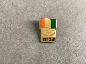 1986 Moscow Goodwill Games Commemorative Flag Pin-NEW/Ivory Coast - Picture 1 of 3