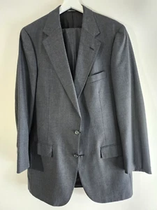 Size 42 Reg VTG Suit Polo University Club Ralph Lauren USA Men's Gray Men's Wool - Picture 1 of 10