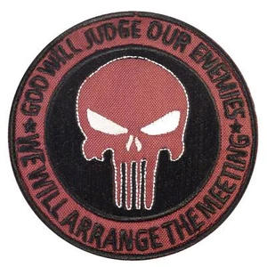 God Will Judge Our Enemies US Navy Seals embroidered tactical DEVGRU hook patch - Picture 1 of 4