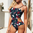 Womens Cutout Swimsuit Sexy Sling One Piece Swimsuit Bikini Houston Texans