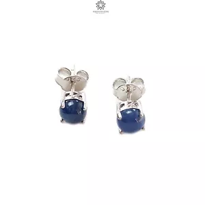 Juego de pendientes de astilla 925 zafiro azul natural de 1,95 gms 0,75" - Imagen 1 de 7