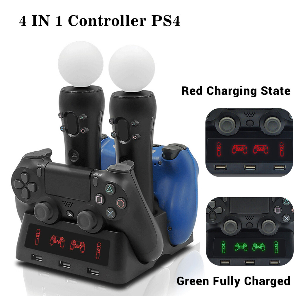 Hama 3m USB Charger Lade-Kabel Lader Knöpfe Für Sony PS4 Wireless Controller, Ro