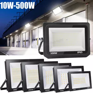 LED Flood Light Outdoor 10W-500W Watt Spotlight Security Garden Lamp Cool White - Picture 1 of 15