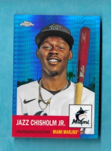 Jazz Chisholm JR 2022 Topps Chrom Platin #130 BLAU PRISMENREFRAKTOR - Bild 1 von 2