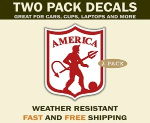 Pegatinas América de Cali - Calcomanías de vinilo de club de fútbol colombiano, juego de 2 - Imagen 1 de 1