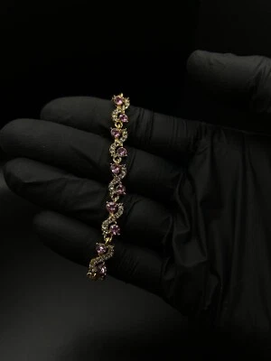 Gold And Pink Diamond Bracelet 15k Gold - Image 1 of 4