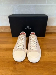 Paul Smith Women's Trainers Kinsey Dino Canvas Low Top Off White - Picture 1 of 7