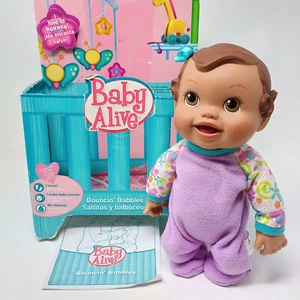 Baby Alive Bouncin' Babbles Doll With Crib Instructions 2009 HASBRO Working Toy - Picture 1 of 19