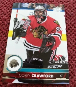 COERY CRAWFORD (BLACKHAWKS) 2017/2018 CUBIERTA SUPERIOR SERIE 1 TARJETA DE HOCKEY NÚMERO 40 - Imagen 1 de 7