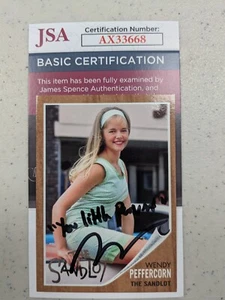 MARLEY SHELTON Signed Topps CARD Auto Sandlot Wendy Peffercorn Pervert JSA 668 - Picture 1 of 1