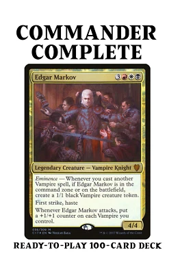 Edgar Markov VAMPIRE TRIBAL Magic MTG Custom Commander Deck *NO COMMANDER CARD* - Image 1 of 4