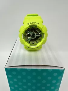 Casio Baby-G BA110YK-3A Neon Green Resin Analog-Digital Watch, E1(A940T) - Picture 1 of 4
