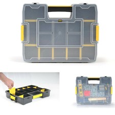 Stackable Tool Organiser Storage Case Toolbox DIY Screw Plastic Case Handle Box