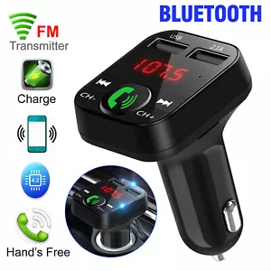 Bluetooth Car Kit Wireless FM Transmitter USB Charger Adapter Stereo MP3 Player - Picture 1 of 7